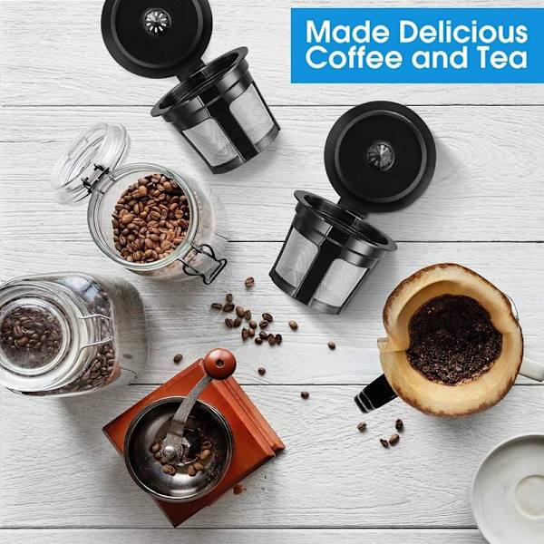 Kaffe filter, 6-pack, återanvändbara, påfyllningsbara K-Cup kaffe