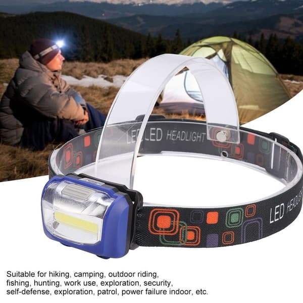 LED COB Utendørs Vanntett Hodelykt Hodelampe Camping KLB