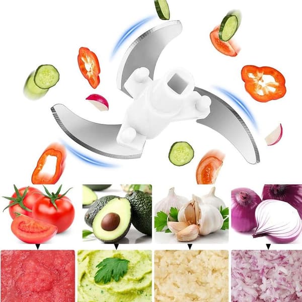 Vegetabilskutter til nødder, hvidløg og mere, manuel mad, sort