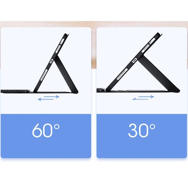 Janolty tastatur for New iPad Pro 12.9 2021/2020/2018, QWERTZ belyst