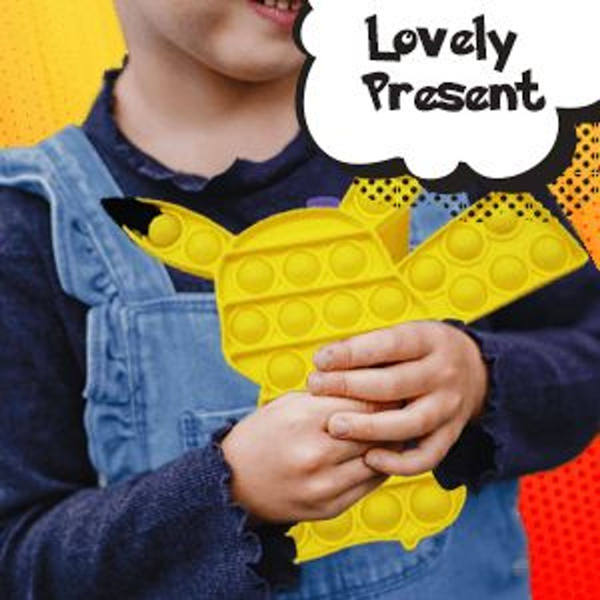 Pikachu - Pop Fidget-leksak för barn och vuxna - Stressavlastande Fidget - KLB