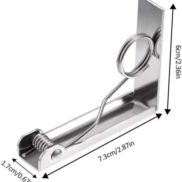 Pakke med 4 husduk klips, rustfritt stål hage duk klips, duk klips KLB