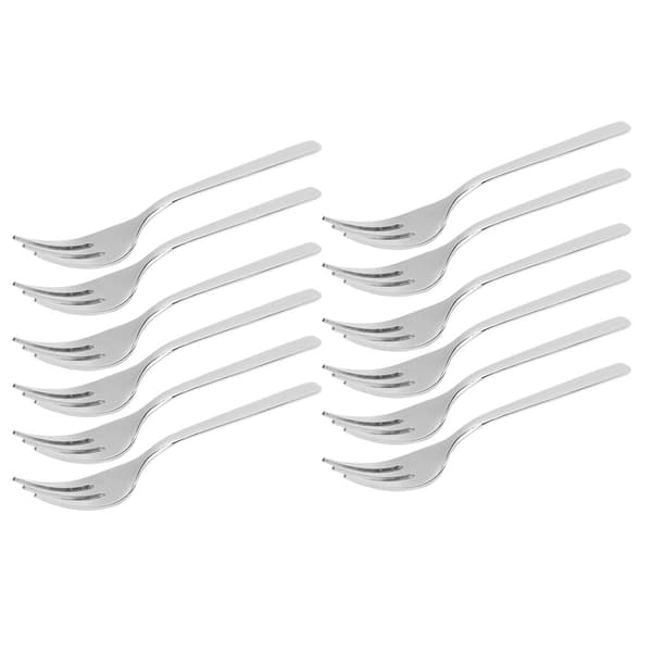 12 st rostfria gafflar, multifunktionella provsmaknings KLB
