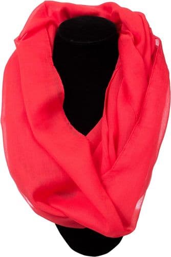 Dame loop rundt skjerf chiffon halsskjerf tilbehør skjerf rød