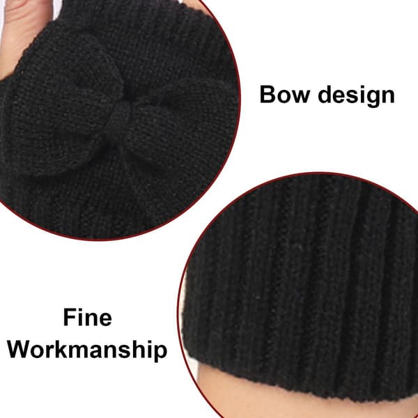 Vinter Fingerless Handsker Halv Finger Handske Efterår og Vinter Sort KLB