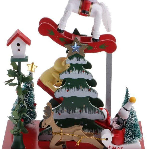 Julmusikbox Julgran Jultomte Barnleksaker, Set med 4 KLB