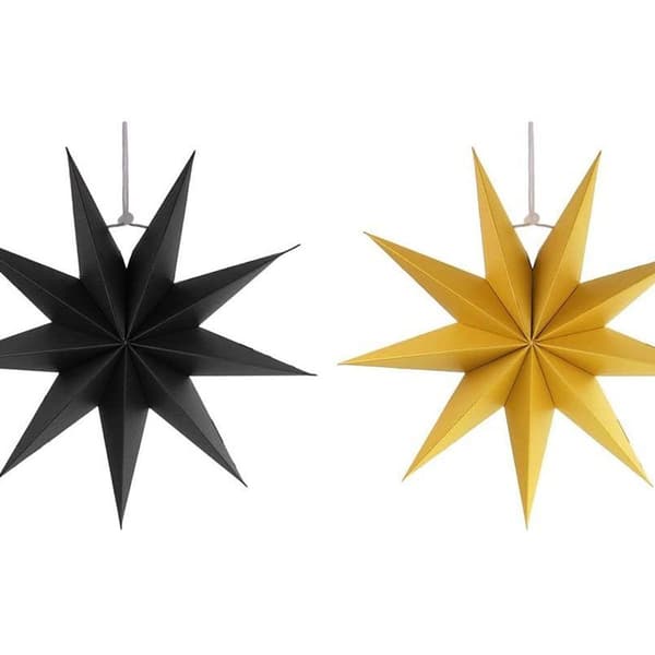 Foldbare stjerner, 30 cm 9 punkter poinsettia papir stjerner sæt til juletræ KLB
