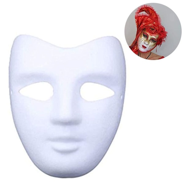 10-delt sett DIY hvit maske for maling enkel tom stil 3 KLB