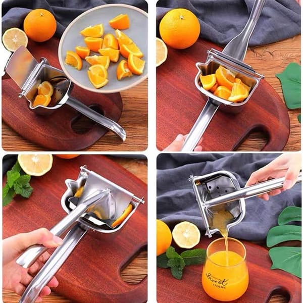 Rustfrit stålsaftpresser, citruspresser, håndpresser, tung