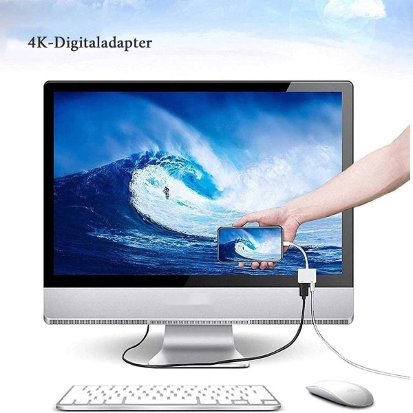 Lightning Digital AV-adapter [Apple MFi-certifierad] Lightning till HDMI Sync