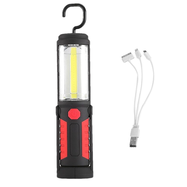 USB-laddningsbar LED-arbetslampa för utomhusbruk, roterande ljus med KLB