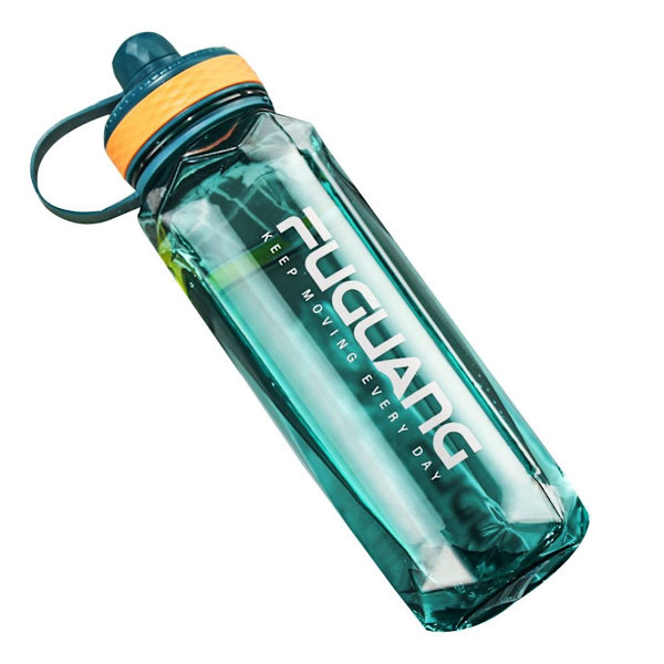 Vandflaske med sugerør og tidsmarkering - 1400ml, Grøn KLB