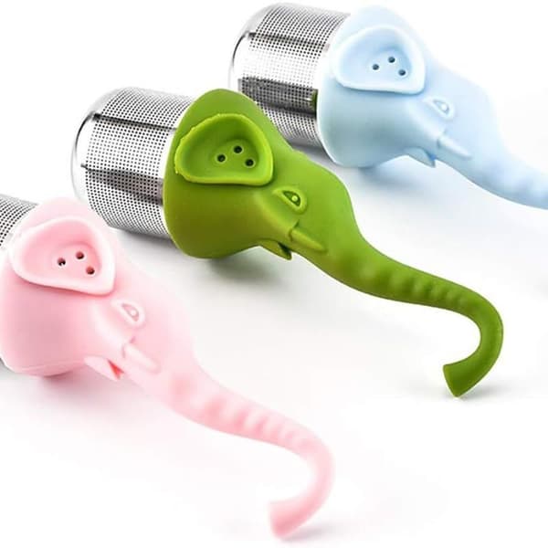 3 stk. løs te-infuser, elefantdyr silikone