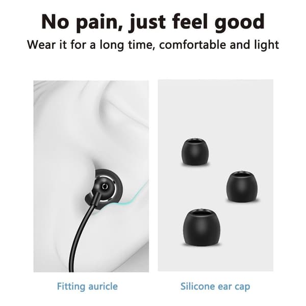 In-Ear-hovedtelefoner til øretelefoner, der er kompatible med iPhone 11, sort