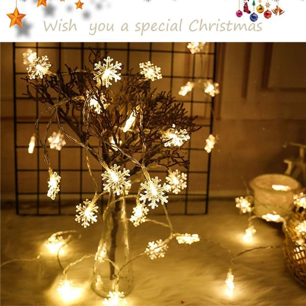 Jul Snöflinga String Lights 6m 40LED String Lights Batteri KLB