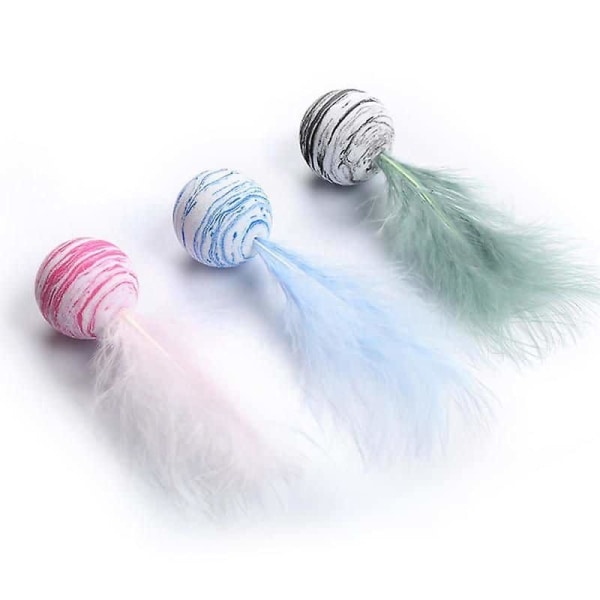 Cat Pet Toy Star Texture Ball Throwing Cat Supplies Lightweight Feather Foam Kitten Interactive Funny Entertainment Toy(Green)