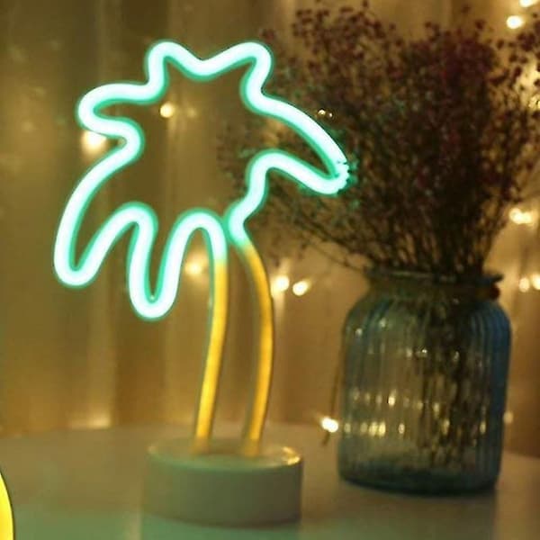 Palmetre LED Neon Nattlys med Base