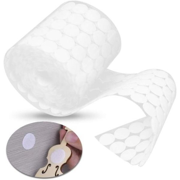 500 Velcro-prickar, 20 mm Velcro-prickar, självhäftande prickar, Velcro, självhäftande, vita