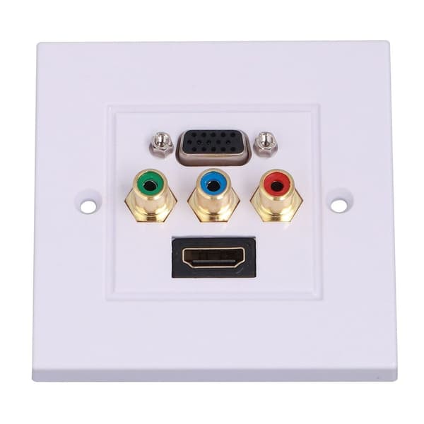 VGA + högupplöst multimedia-gränssnitt + 3RCA väggplatta KLB