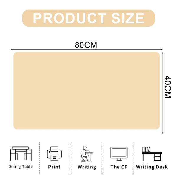 80*40cm dubbelsidig skrivbordsunderlägg, vattentät skrivbordsdammsugare