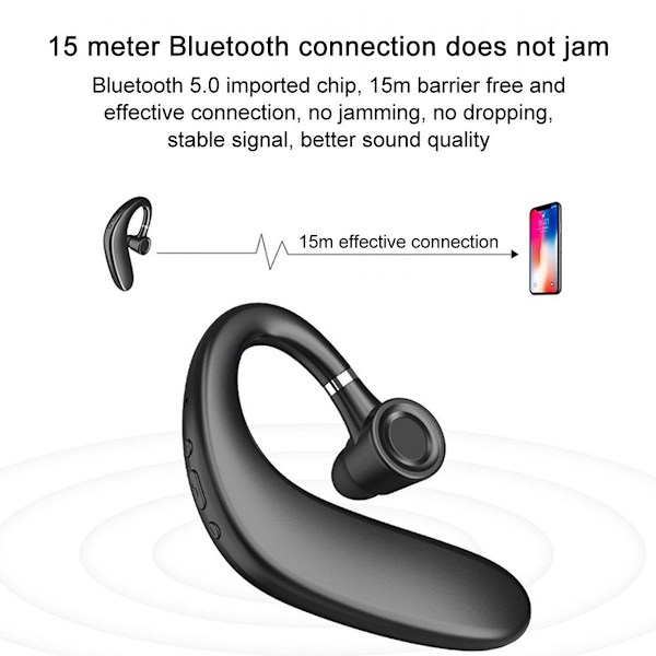 Bluetooth-headset trådløse øretelefoner Bluetooth-hovedtelefoner sort