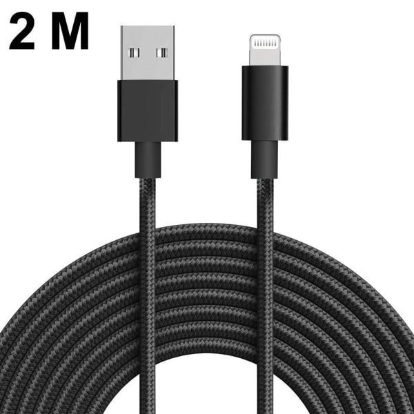 iPhone-laddningskabel 1-pack avancerad fjäder lång svart KLB