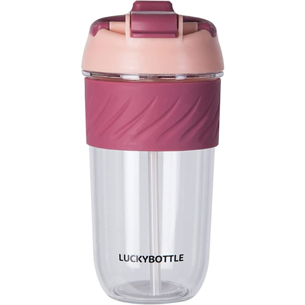 7#MF Stor Kapacitet Sugerør Drikkekop Sød Student Bærbar Praktisk Plastkop Kop,Pink 1#qa,M