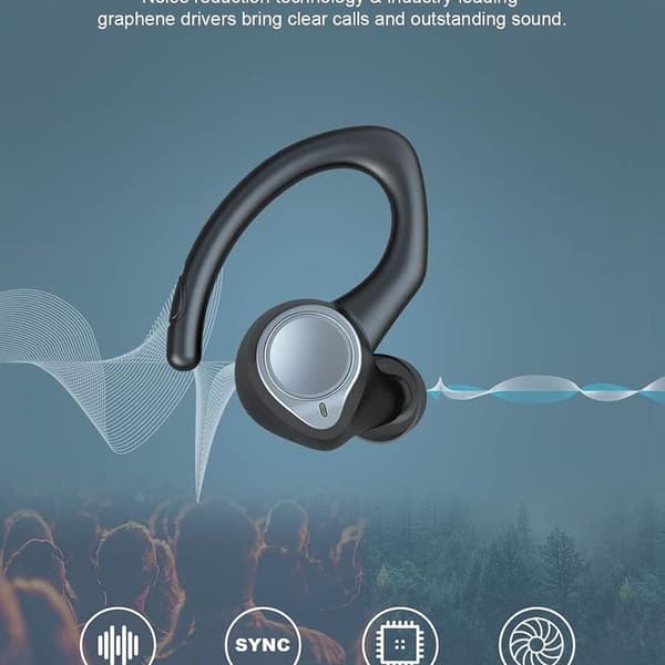 Trådlösa öronsnäckor, Bluetooth-headset, sportmaskin ljud