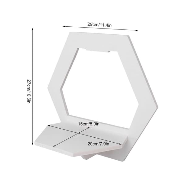 3-delad hexagonal flytande hylla modern enkel KLB