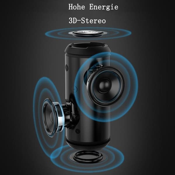 Bærbar trådløs Bluetooth-høyttaler. LED-lys, IPX7 30 timer