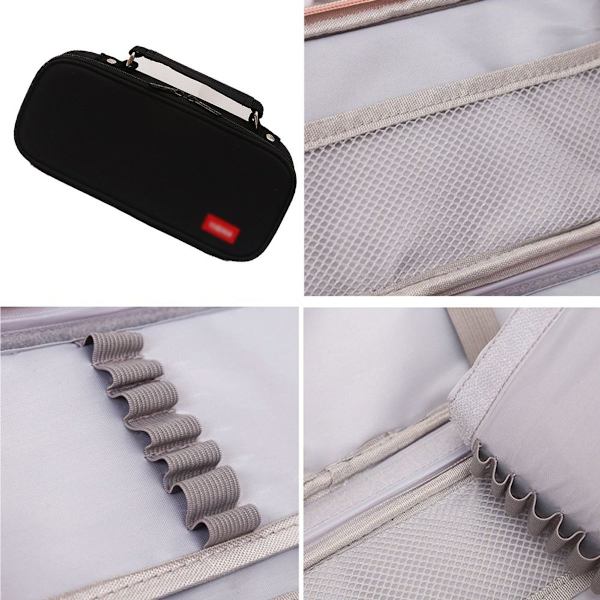 Stor kapacitet blyantpose pen organizer pung i sort KLB