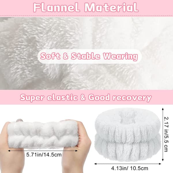 Ansigtsvask Håndled Spa Håndled Hovedbånd Makeup Flannel Håndled Yoga Absorberende Håndled Elastisk Ansigtsvask Bånd til Kvinder Piger