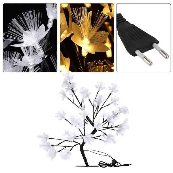 48LED Fiberoptisk Blomstertræ Blomstring Bonsai Lys Gren KLB