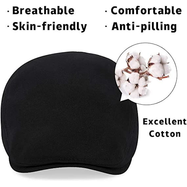 Herrar Beret Cap Justerbar Flat Vintage Lvy Hat
