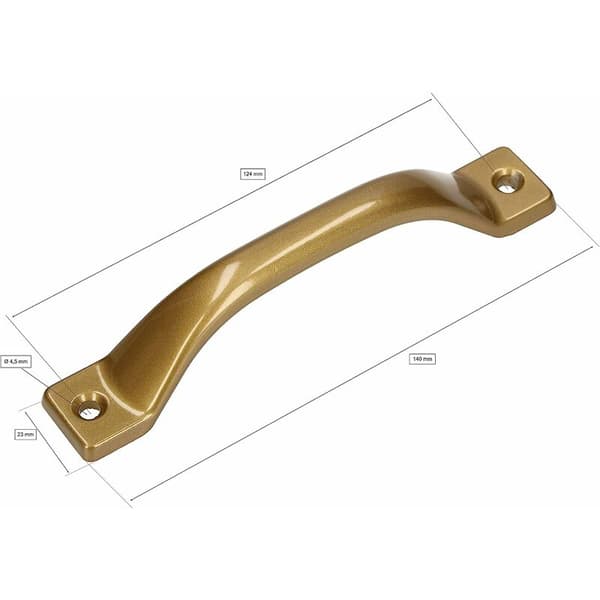 Sæt med 2 møbelgreb Hvid 140 mm Guld KLB