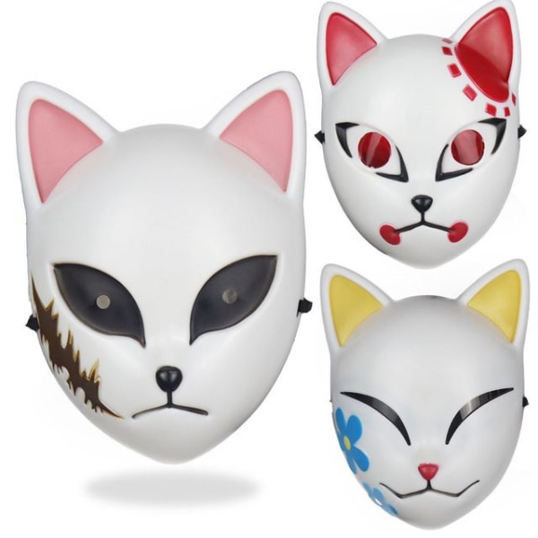 Anime Demon Slayer Demon Blade Charcoal Jiro och Nomi Cosplay Mask Halloween Costume Party Prop Gift-Sabito