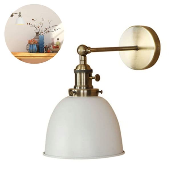 Modern tak halvcirkel mini med vit metallskärm Vit