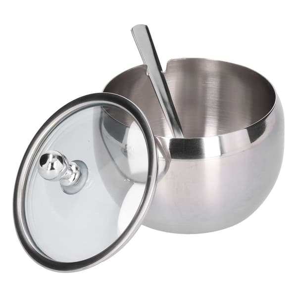 Rustfritt stål krydderglass, krydderbeholder, salt, pepper KLB