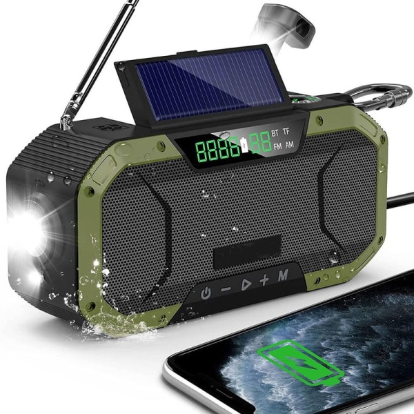 Notfallradio Spritzwassergeschützter Bluetooth-Lautsprecher Tragbares