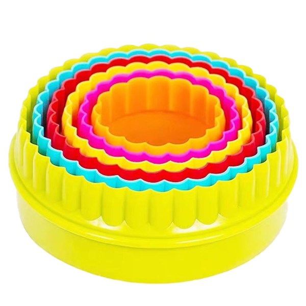 Runda kakformar set med 2, fondantkakformar, olika färger form1 KLB