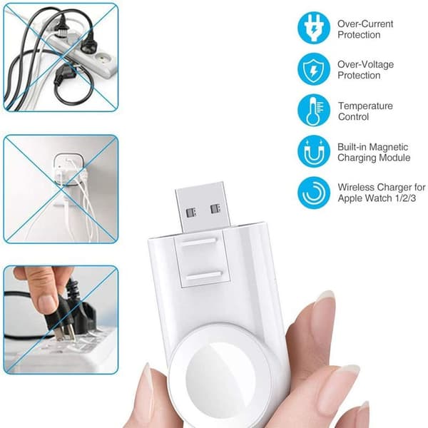 Trådløs lader egnet for Apple Watch, justerbar USB