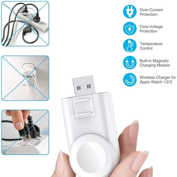 Trådløs oplader til Apple Watch, justerbar USB