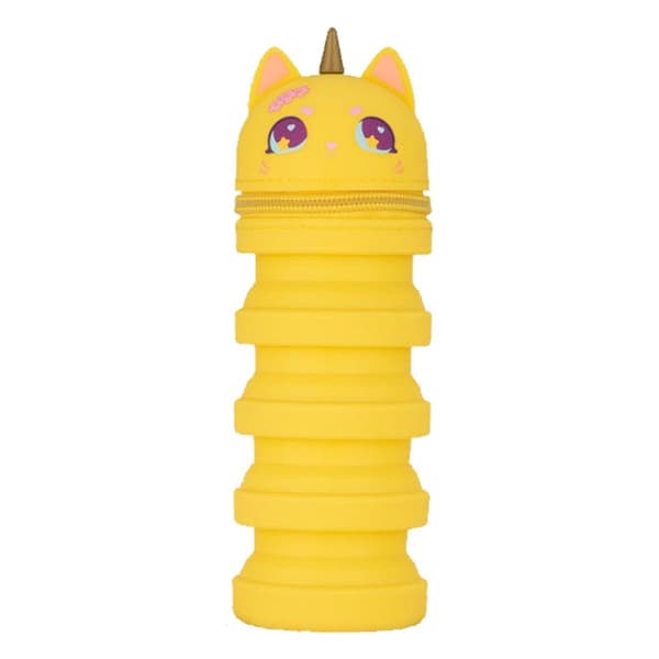 Cartoon Cute Yellow Multipurpose Retractable Pencil Case KLB
