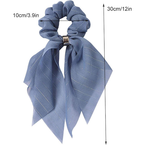 Hiuspanta, Scrunchie-rusetti, 8 kappaletta kaksinkertaiset rusetti Scrunchies, pehmeät ja tyylikkäät joustavat hiusnauhat hiussiteet, 8 väriä