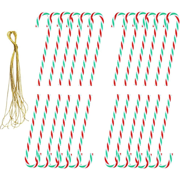 24 stycken, Plastjulklapp, Hängande Julklapp, Julklappdekorationer, Julklappsgrandekorationer (Grön)