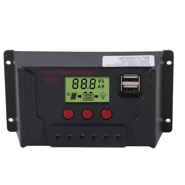 12V/24V solcellelader 50A PWM intelligent batteri KLB