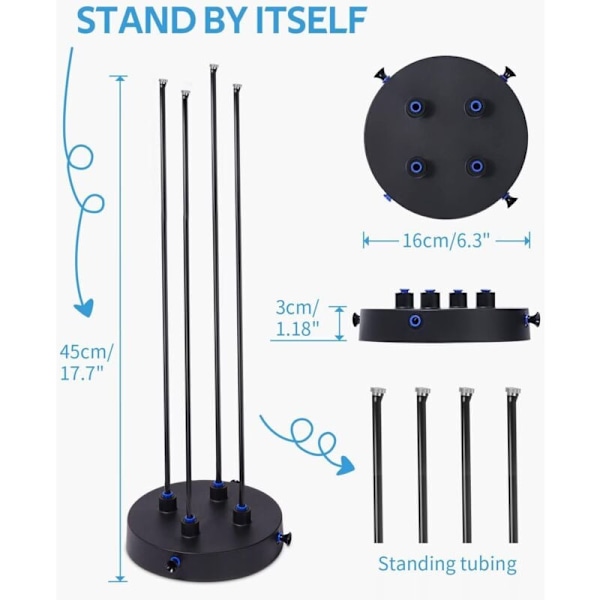 Utomhusdimma, 8 m slang + 4 dimmunstycken + 1 adapter (3/4) för uteplats, trädgård, husdjur och barns vattenlekar KLB