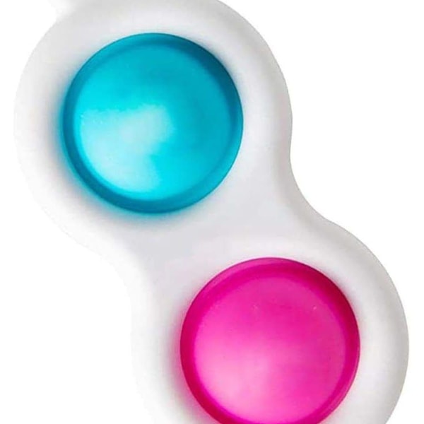 Nyckelring Squeeze Stress Decompression Sensorisk Blå/Rosa KLB