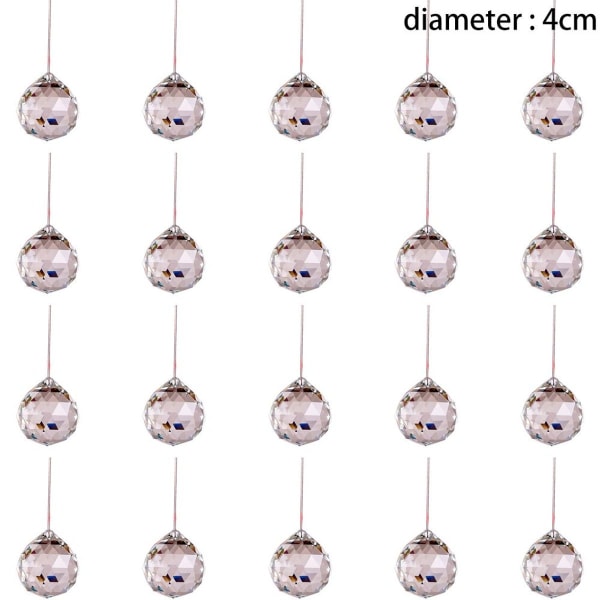 0,8\"/20mm Kristallkula Prismor - 20 st för takhängning