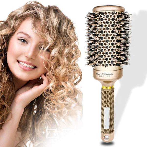 AIMIKE Pyöreä harja pieni, Nano Thermal Ceramic & Ionic Hair Brush, KLB